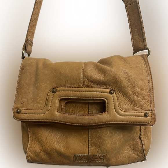 Vintage LUCKY BRAND leather magnetic close multi wear crossbody retired bag - Picture 10 of 16